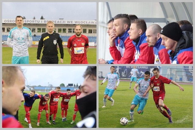 Mecz na stadionie OSiR we Włocławku - Włocłavia Włocławek - Sportis SFC Łochowo, 7 maja 2021 roku.