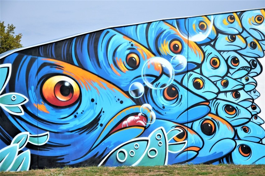 Rybny mural w Niemodlinie