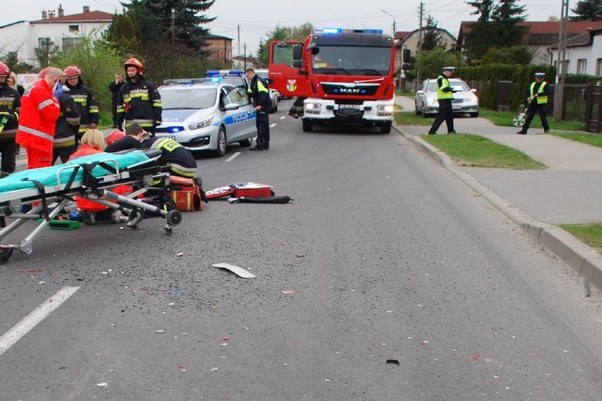 Wypadek motocyklisty Dąbrowy Górniczej na ul. Strzemieszyckiej. 38-latek w ciężkim stanie