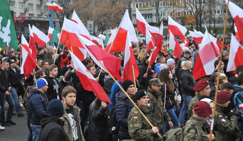 Marsz Niepodległości 2015 pod hasłem "Polska dla Polaków....