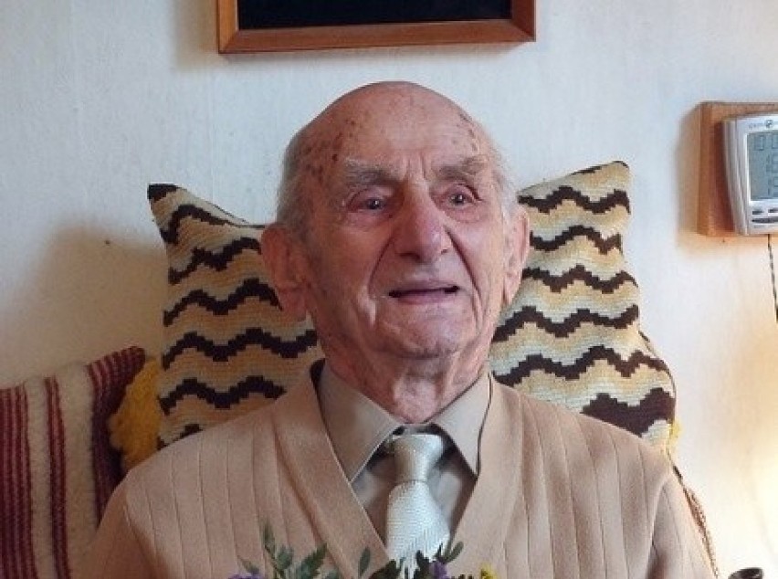 Na zdjęciu Gustav w wieku 109 lat