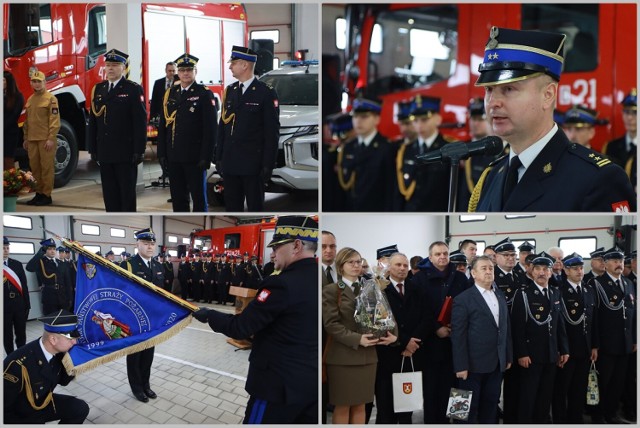 Tak przebiegała uroczystość zmiany komendanta w Komendzie Powiatowej Państwowej Straży Pożarnej w Lipnie, 15 lutego 2023 roku.