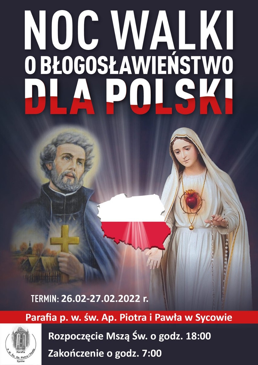 Parafia w Sycowie zaprasza na Mszę Świętą w intencji bezpieczeństwa kraju