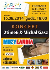 Koncert przy fontannie w Zawierciu