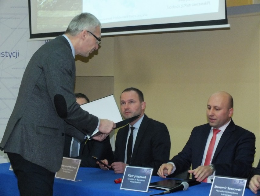 Piotr Janczarek, kandydat na burmistrza Kraśnika, uzyskał poparcie PO