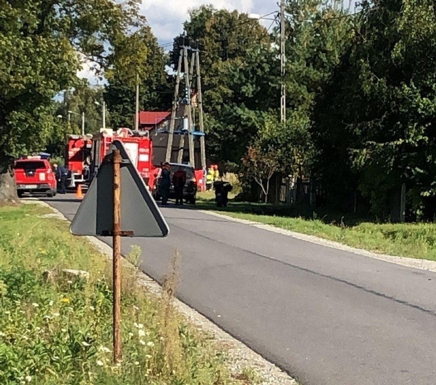 Wypadek w Jagiennej.