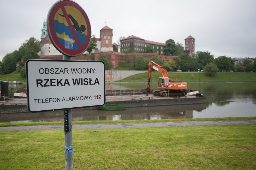 Kraków. Protest pod Wawelem w obronie... dzikiej plaży
