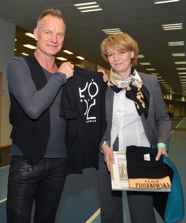 Przed środowym koncertem Sting wypił kawę z Hanną Zdanowską