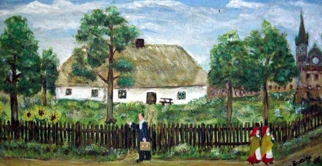 Dom Wyplera na obrazie Emila Brzeziny.