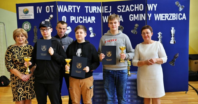 Zwycięzcy turnieju  szachowego w każdej kategorii wiekowej otrzymali puchary, nagrody  i dyplomy.