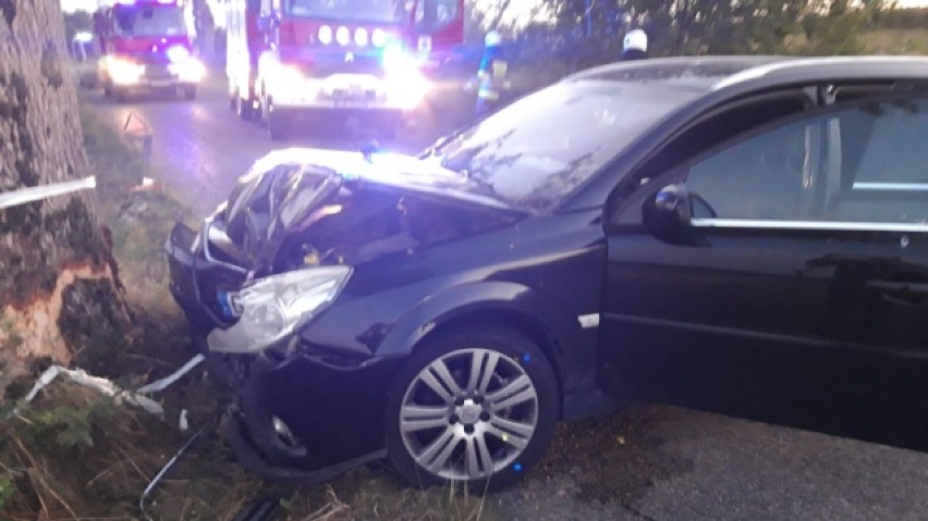 Groźny wypadek w gminie Darłowo. Auto uderzyło w drzewo [ZDJĘCIA]