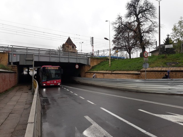 Okolice wiaduktu łączącego ulice Wyszyńskiego i Szczecińską w Stargardzie