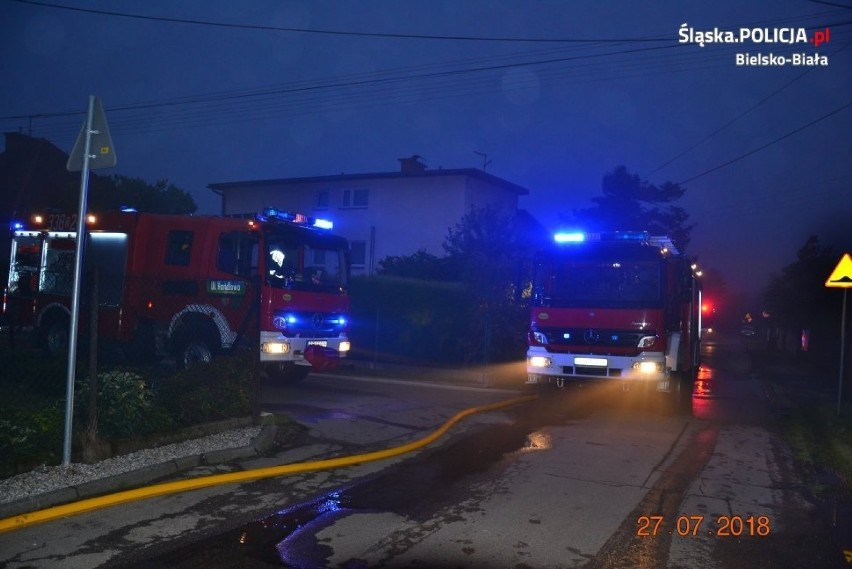 Pożar wybuchł w domu przy ul. Soplicy w Bielsku-Białej