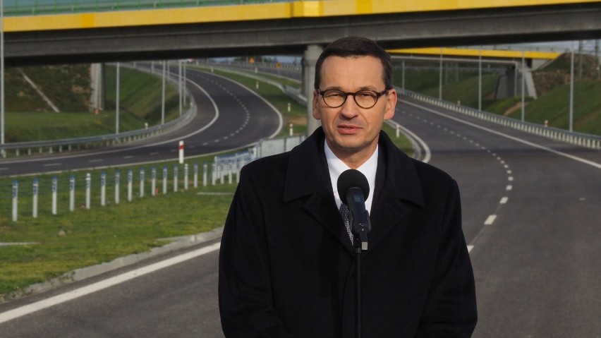 Premier Morawiecki z wizytą w Koszalinie, na węźle drogowym S6/S11 Bielice  [ZDJĘCIA, WIDEO] 