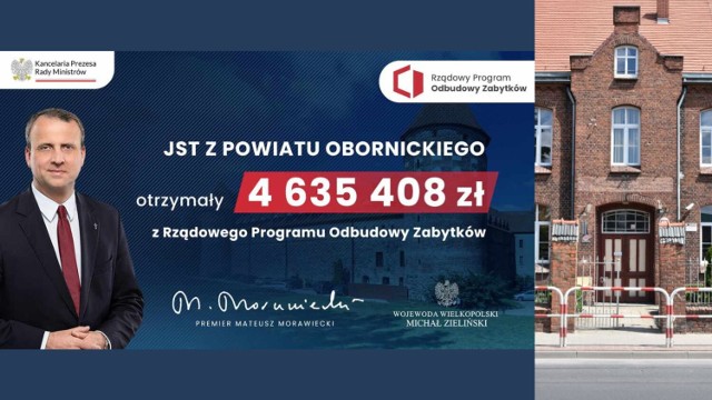 Powiat Obornicki otrzymał prawie 5 milionów złotych z Rządowego Programu Odbudowy Zabytków. W ramach projektu, aż 12 obiektów znajdujących się na terenie powiatu otrzyma wsparcie finansowe. Wśród obiektów, które uzyskały dofinansowanie jest obornicka Skarpa, dawny zabór ewangelicko--augsburski.