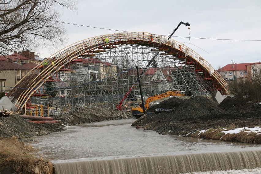 Tak wygląda plac budowy na potoku Starowiejskim w Limanowej....