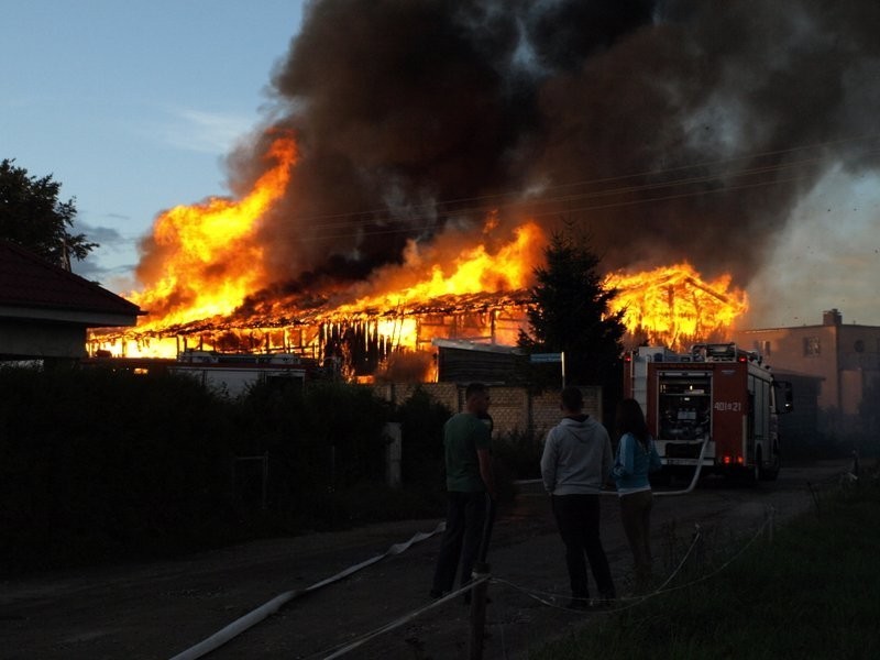 Ogromny pożar w Mądrzechowie