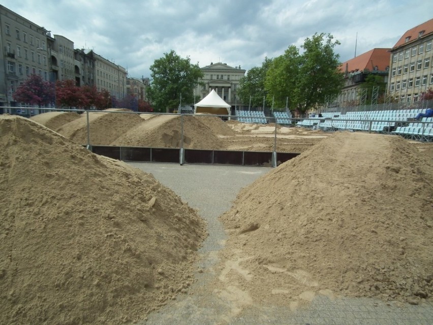 Plaża Wolności na placu Wolności w Poznaniu