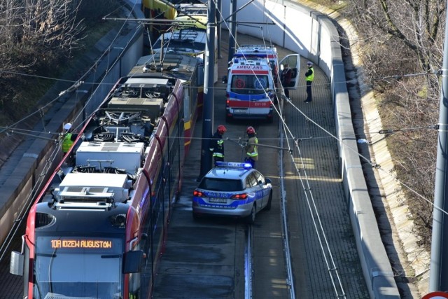 Wypadek na Bandurskiego. W piątek, 7 lutego, koło dworca Łódź Kaliska, doszło do zderzenia dwóch tramwajów.

Wypadek koło dworca Łódź Kaliska. W piątek, przed godz. 12, na al. Bandurskiego - przy ul. Maratońskiej - doszło do zderzenia tramwajów linii 10 i 12.

Według pierwszych informacji, w zderzeniu poszkodowanych zostało sześć osób.

Zobacz zdjęcia, czytaj na kolejnych slajdach 