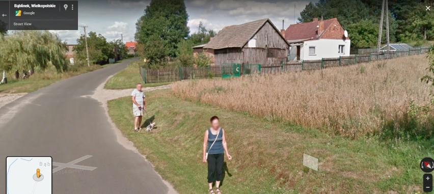 Wioski pod Obornikami w Google Street View. Mieszkańcy i goście przyłapani przez kamerę