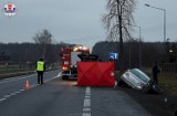 Wypadek w Sitańcu. Kierujący volkswagenem uderzył w betonowy przepust. Zginął na miejscu