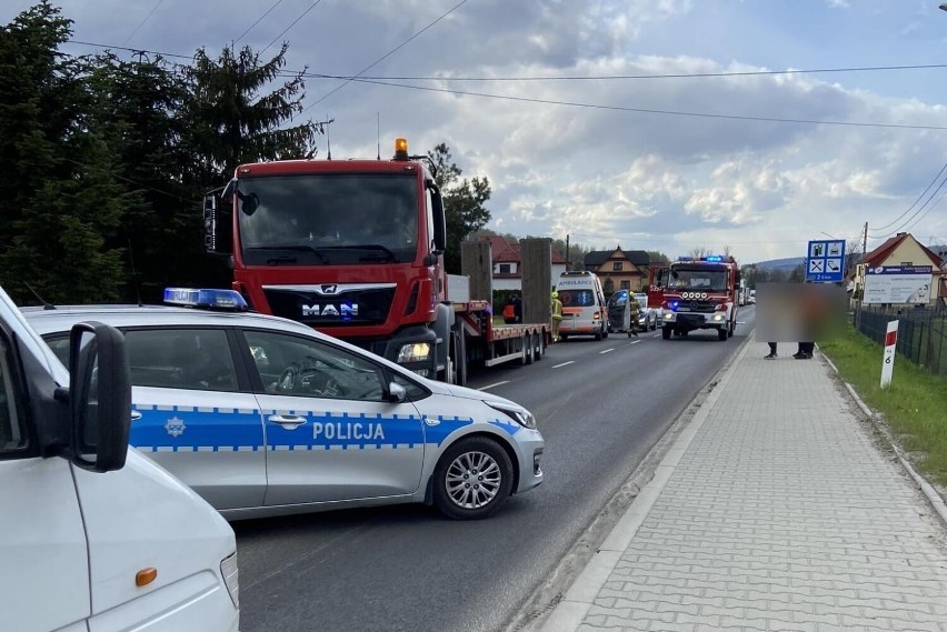 W Juszczynie, w ciągu DK 28, samochód ciężarowy zderzył się...