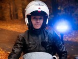 Policjantka na motocyklu.Nowodworska policjantka połączyła służbę z pasją