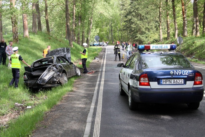 Wypadek na trasie Bytów - Kościerzyna