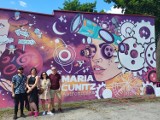 Kosmiczny mural w Byczynie. Jego bohaterką jest Maria Cunitia, słynna śląska astronomka, która mieszkała właśnie w Byczynie