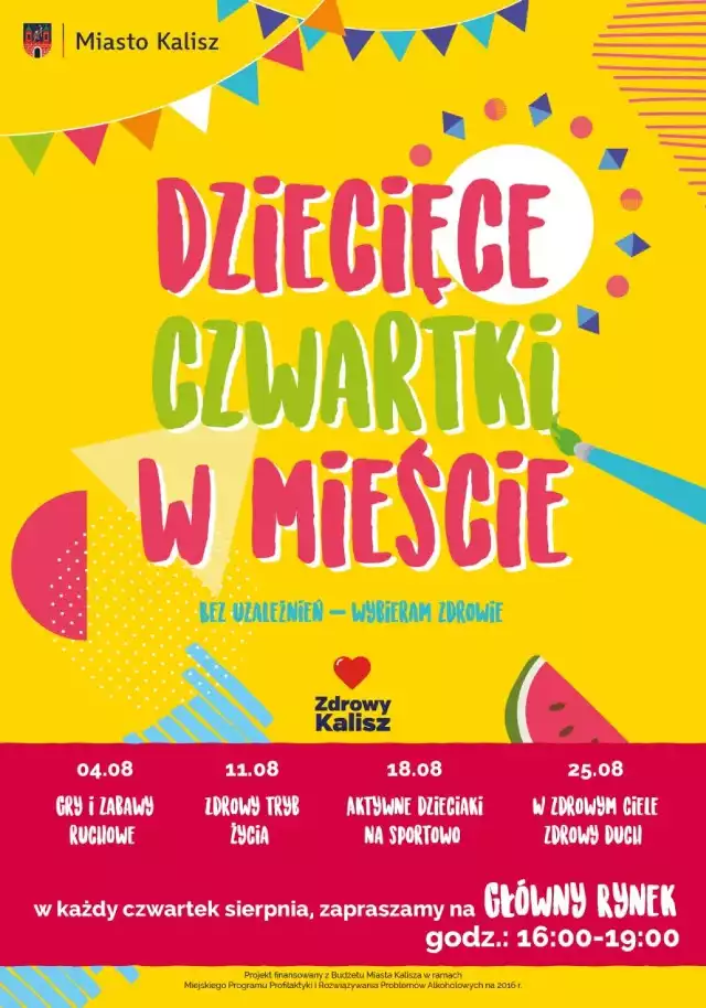 Dziecięce czwartki odbędą się w ramach programu "Zdrowy Kalisz"