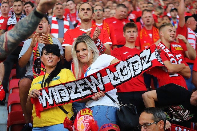 Niesamowici fani Widzewa na meczu z Błękitnymi