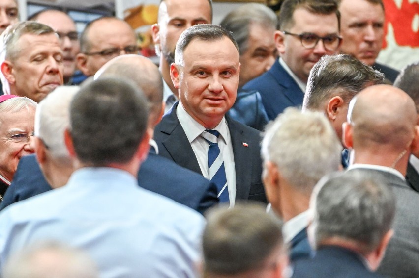Zakopane. Prezydent Andrzej Duda i premier Mateusz Morawiecki na zjeździe "Solidarności" 