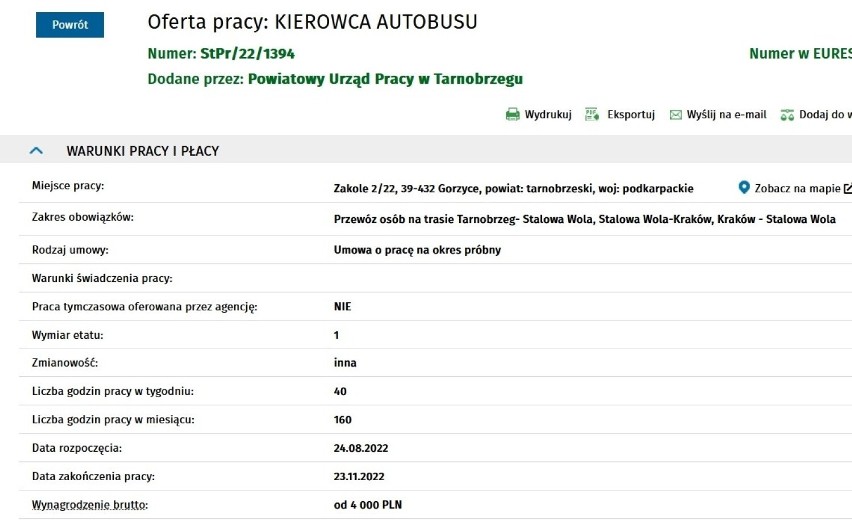 Firma z Tarnobrzega oferuje pracę za ponad 17 tysięcy złotych miesięcznie! Sprawdź inne aktualne oferty zatrudnienia w Tarnobrzegu i okolicy