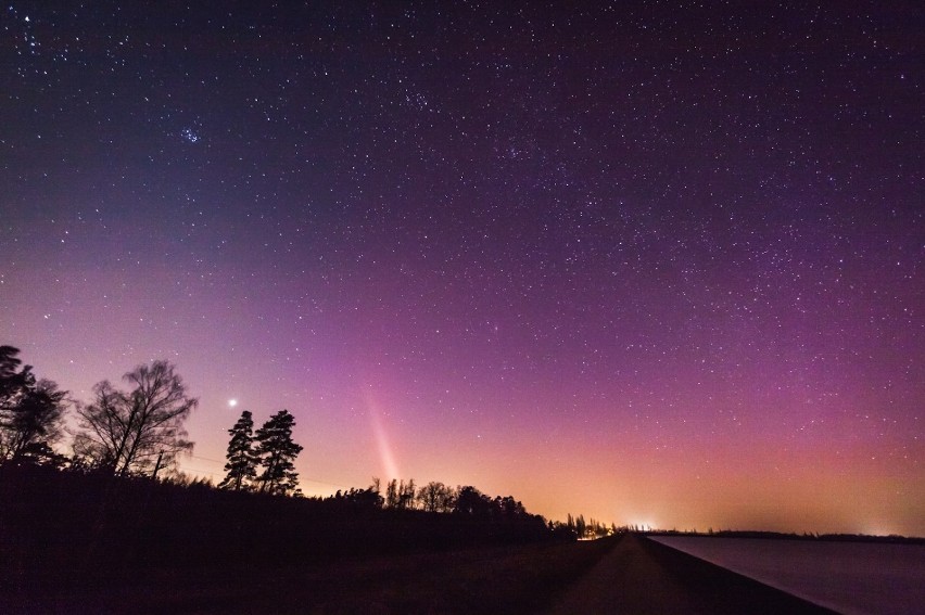 Zorza polarna nad Opolszczyzną