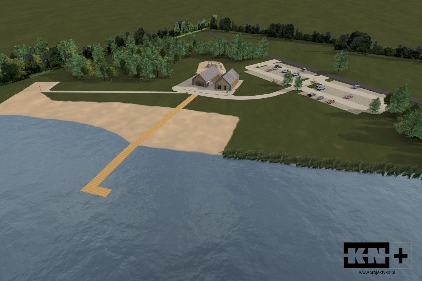 Rusza budowa nowej plaży nad Jeziorem Tarpno w Grudziądzu