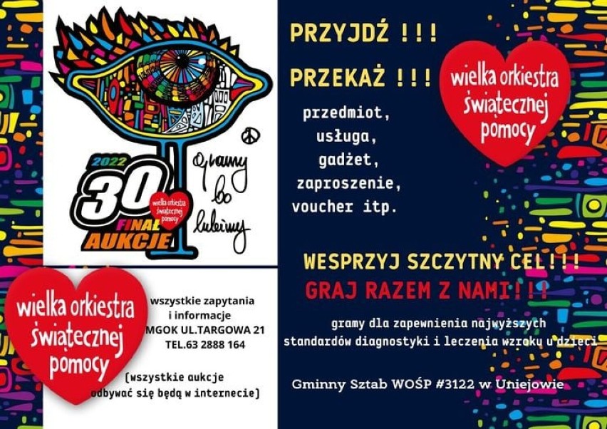 WOŚP 2022 w Uniejowie. Są pierwsze puszki stacjonarne. Wesprzyj internetowe licytacje ZDJĘCIA