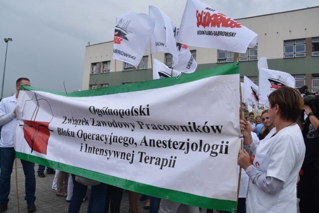 Tak protestowała załoga szpitala w październiku 2018 roku