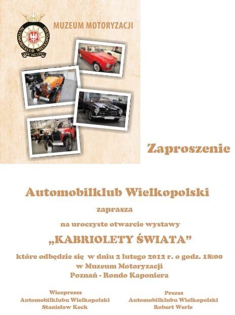 Nowa wystawa w Muzeum Motoryzacji w Poznaniu. Kabriolety świata