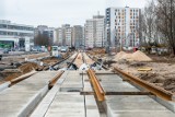 Trwa budowa trasy tramwajowej na ul. Unii Lubelskiej w Poznaniu [ZDJĘCIA]