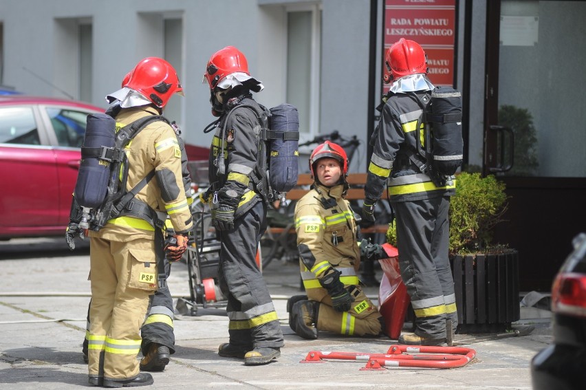 Akcja strażacka w leszczyńskim starostwie