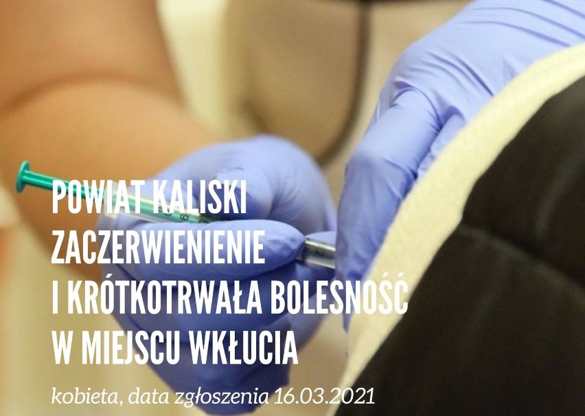 Niepożądane odczyny poszczepienne w Kaliszu i powiecie kaliskim. Jakie zgłaszano powikłania po szczepionce na COVID-19?