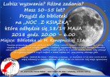 Spędź noc z Miejską i Powiatową Biblioteką Publiczną w Łęczycy!