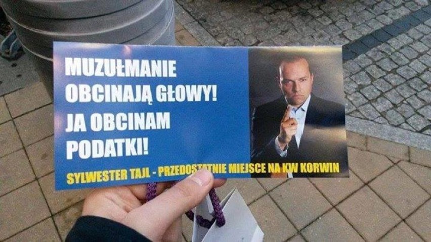 Ulotka wyborcza Sylwestra Tajl, kandydata do Sejmu z listy...