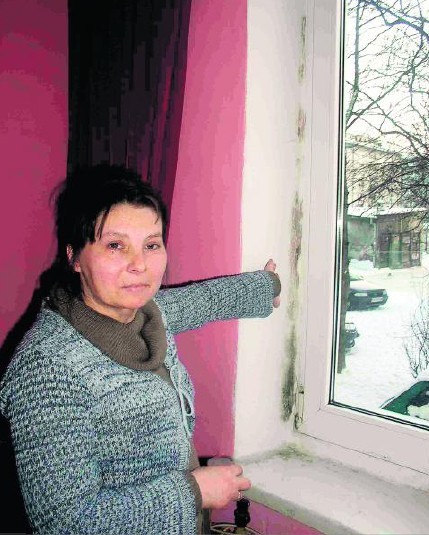 W mieszkaniu Anny Kazibudzkiej pleśń pojawia się na ścianach i przy oknach