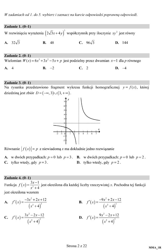 Matura 2016. Matematyka poziom rozszerzony [ARKUSZE, PYTANIA]