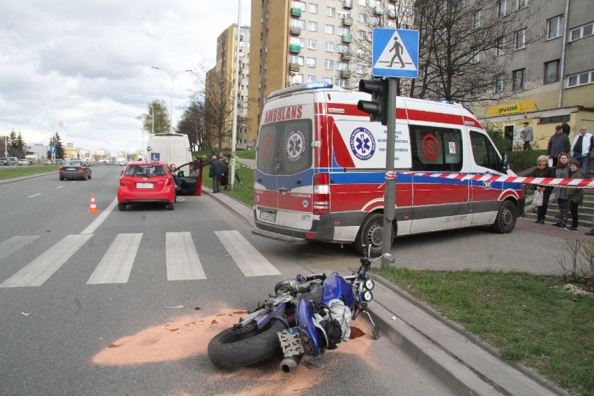 Groźny wypadek w Kielcach. Ciężko ranna motocyklistka (WIDEO, ZDJĘCIA)