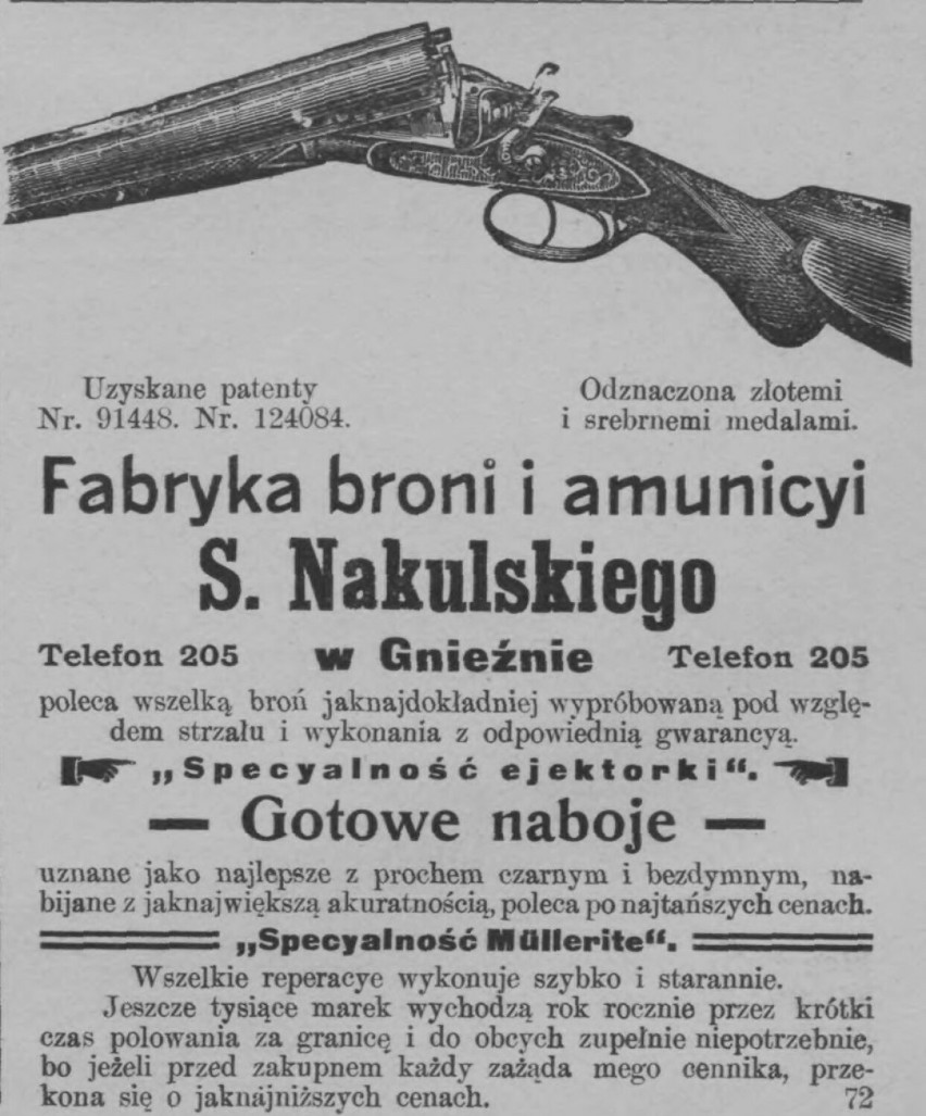 Reklama w "Kurierze Poznańskim" z 1908 r.