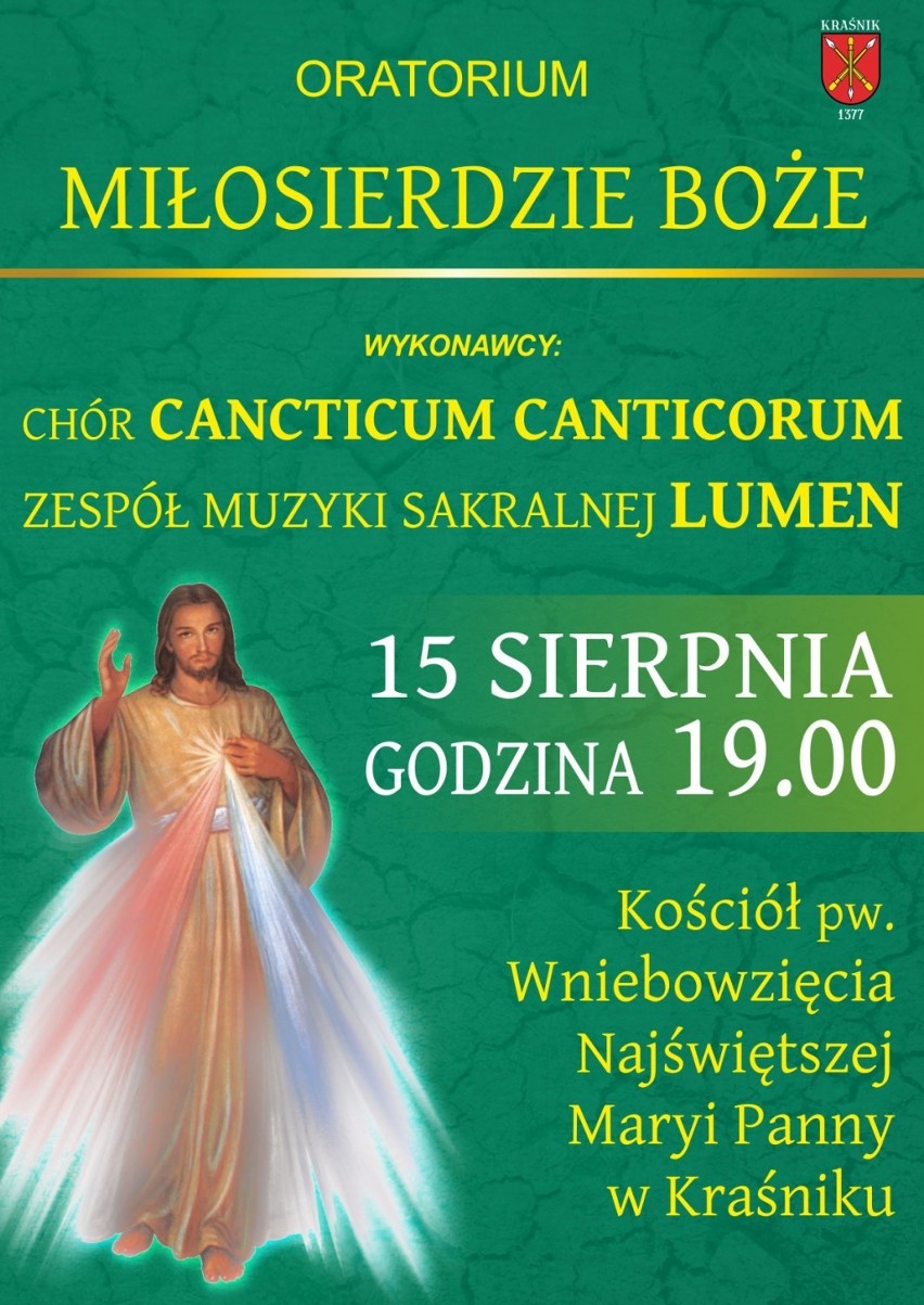 Koncert „Miłosierdzie Boże” w  Kraśniku. Wystąpi zespół Lumen i kraśnicki chór Canticum Canticorum (WIDEO)