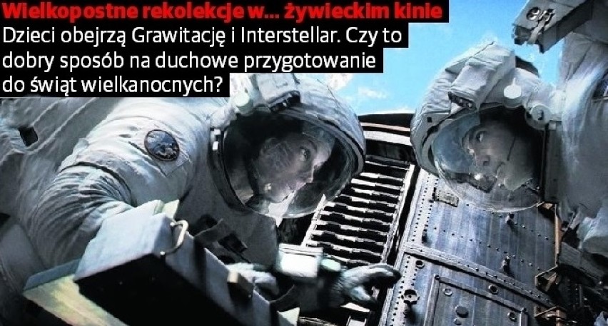 Wielkopostne rekolekcje w... żywieckim kinie. Dzieci obejrzą...