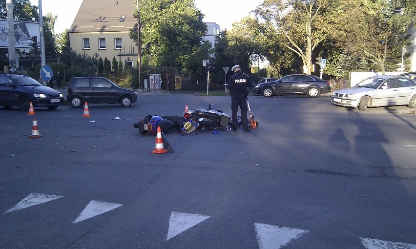Gdynia: Wypadek motorowerzystów na al. Zwycięstwa